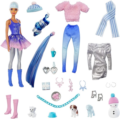 Адвент календарь Barbie Color Reveal с куклой Барби Барби Mattel купить  Москва